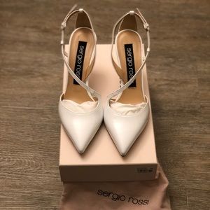 Sergio Rossi White Patent Leather Heels